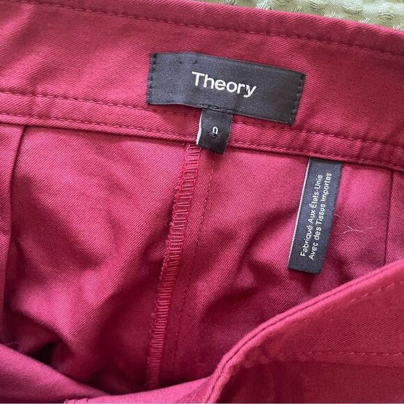 Theory “Bimsa Approach” Women’s Slacks in Deep Raspberry Size 0 - Picture 4 of 5